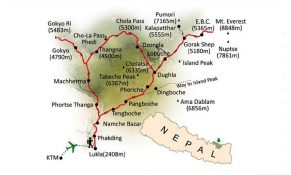 Everest Chola Pass Trek Map