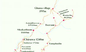 Kanchenjunga South Base Camp Trek Map