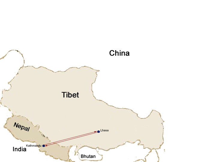 Tibet Tour Map